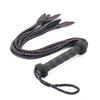 60Cm Black Red Brown Leather Flogger Braided Handle Tails Spanking Whip Floggers