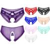 Men Sexy Lace Lingerie Knicker Briefs Sissy Underwear Bowknot Crotchless Panties Underpants Nightwear