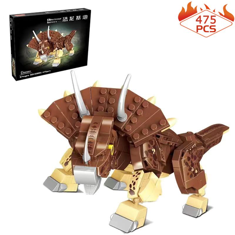 Jurassic World Park Dinosaur Building Block Creative Expert Tyrannosaurus Rex Triceratops Assembled Model Bricks Kid Toy