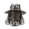 Big Wide Brim Visor Hat Men Women Sunshade Fishing Sun Cap with Sunscreen Face Mask for Outdoor Work Jungle Safari  Neck Protect