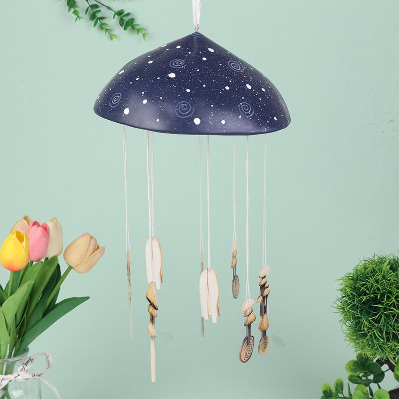 Mushroom Campanula Handmade Art Resin Mushroom Wind Chime Colorful Mushrooms For Outdoor Indoor Decor Patio Balcony Garden