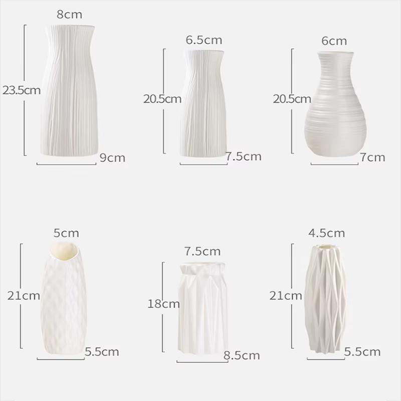 1 шт., скандинавская пластиковая ваза, простой маленький свежий цветочный горшок, бутылка для хранения цветов, гостиная, современные украшения для дома, украшения