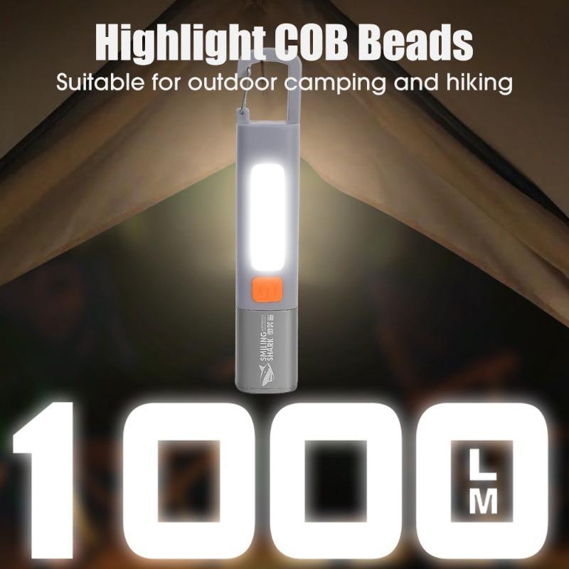 Мини-портативный светодиодный фонарик USB перезаряжаемый с крючком масштабируемый фонарик открытый кемпинг походный аварийный фонарь