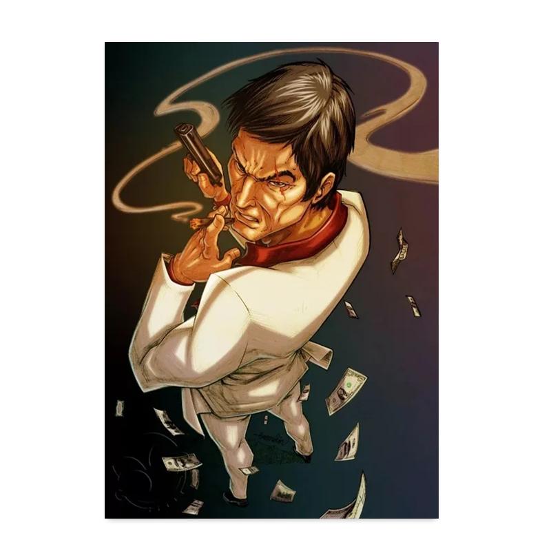 Классическая кинозвезда Тони Монтана Постеры и принты Картины на холсте Настенные картины для бара Гостиная Домашний декор Cuadros