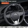 Sporty Advanced Leather Car Steering Wheel Cover For VW Golf Tiguan T-Roc Polo Passat ID.4 T-Cross ID.3 Taigo ID.7 Atlas Beetle zl5
