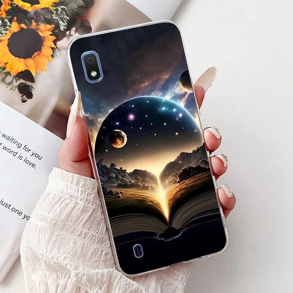 Прозрачный чехол для Samsung A10 SM-A105F Милые модные цветы Нарисованная задняя крышка Для телефона Samsung Galaxy A10 A105G A105M A105FN