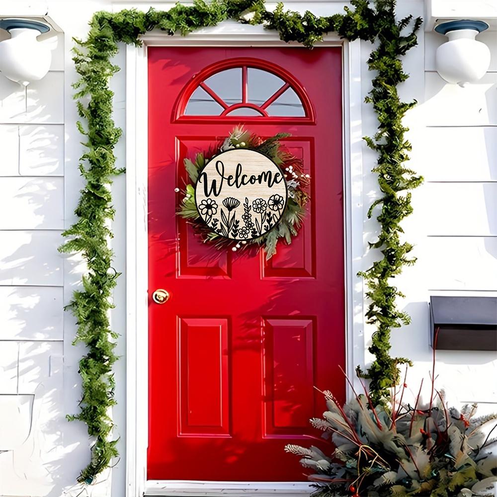 Wooden Hanging Decorative Sign, Welcome Signs, Indoor or Garden Decorations, 2D Flat Pendants, Housewarming Gifts for Friends