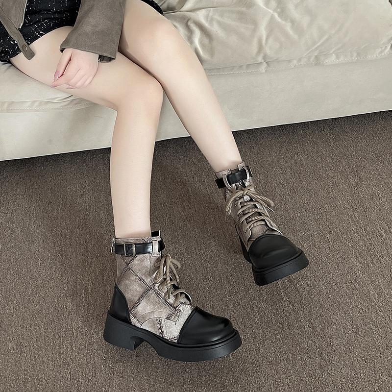 Мода 2024 Высокое качество Женская обувь Задняя молния Женские сапоги Модная перекрестная шнуровка Современные сапоги Женские Новая цветовая гамма Сапоги до середины икры