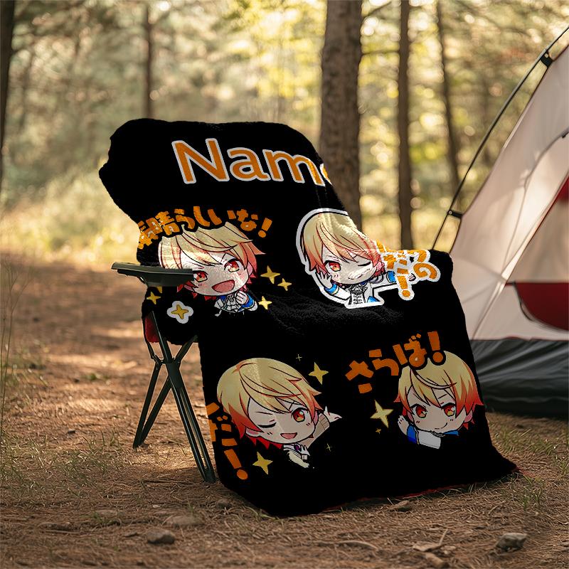 Personalized Custom Name Blanket - Tsukasa Tenma Print Design,Blanket for Sofa,Bed,Travel,Camping - Soft and Warm, Great Gift