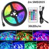 Светодиодная лента RGB USB SMD2835, светодиодная лента, неоновый свет, гибкая светодиодная лента для декора комнаты, спальни, подсветки телевизора