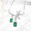 Jewelry Necklace Jewelry Ruby Zircon Pendant Fashion Emerald Butterfly Clavicle Chain New Women's