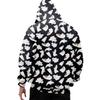 Halloween Print Men's Loose Hooded Sweatshirt