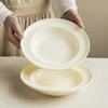 Бытовые керамические тарелки Премиум однотонные тарелки Тарелки-соломенные шляпы Бытовая посуда Ресторанные тарелки для пасты Столовая посуда Тарелки