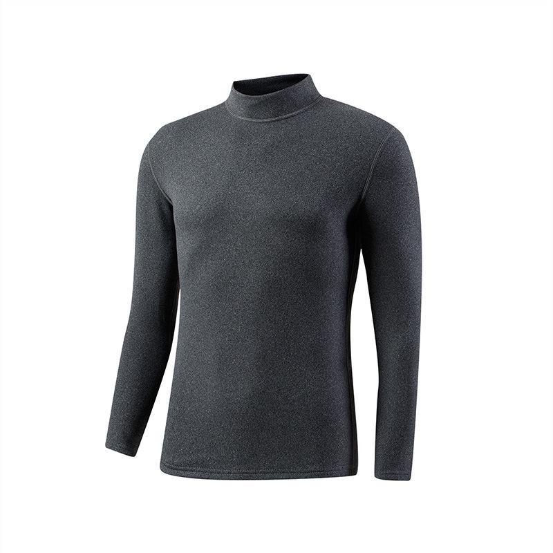 Men's and Women's Thermal Half Turtleneck Long-Sleeve Top - Korean Style White Base Layer for Autumn/Winter.