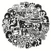 Non-Toxic Rock Music Stickers White And Black Fashion Band Graffiti For Ipad Car Phone Guitar Motorcycle Skateboard Luggage 50Pcs