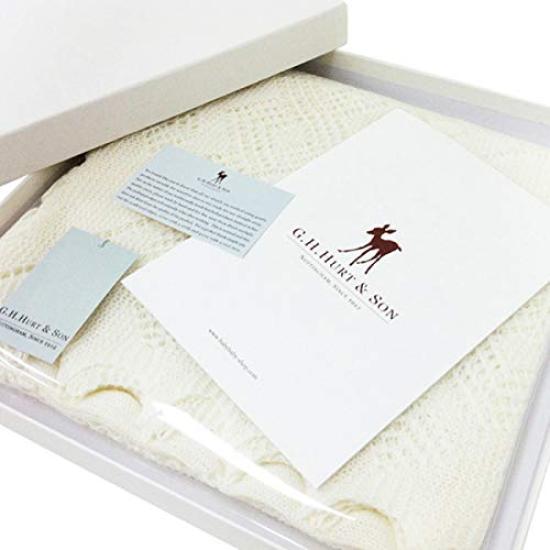 Пеленальная кружевная хлопковая шаль белого цвета от дистрибьютора GHHURT&SON (Авторизованный продукт)