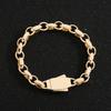 Позолоченная латунь 14K Якорная цепь Браслет Простые Хип-хоп украшения Унисекс Цепочка Браслет Для мужчин Женщин