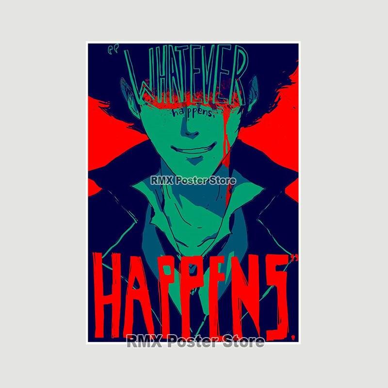 Ковбой Бибоп плакаты белая бумага аниме фигурки принты живопись фотографии гостиная бар украшения домашний декор манга наклейки на стену