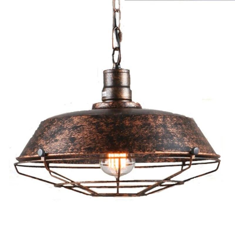 Style Vintage Pendant Light Industrial Retro Iron Hanging Ceiling Lamps E27 Chandelier for Restaurant Bar