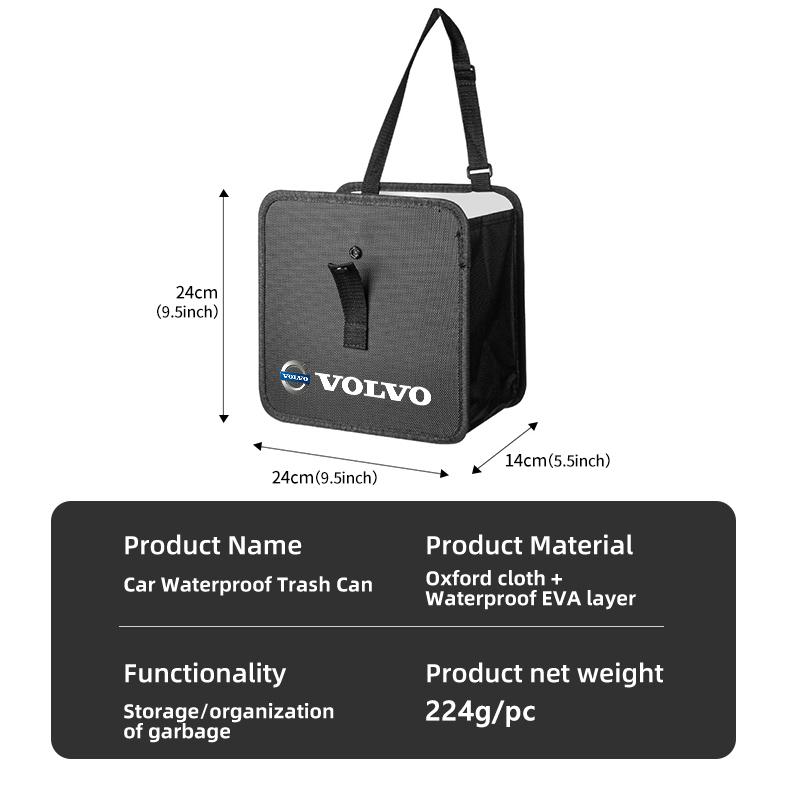 Car Leather Stuff Storage Bag Seat Middle Tissue Hanging Bag For Volvo V60 V90 S60 S80 S90 C30 XC40 XC60 XC70 XC90 V40