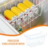 Подвесной сетчатый органайзер для хранения, корзина для морозильной камеры, металлический стеллаж для холодильника, корзины для хранения дома