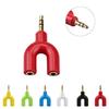 1PC  3.5 Mm Splitter Adapter Stereo Audio Y-Splitter 2 Female Cable Extension Adapter For Headphone Mic