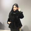 Модная женская куртка большого размера, новая коллекция осень-зима, из искусственной норки, из искусственного меха, средней длины, с капюшоном, легкая