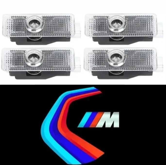BMW GROUP 4Pcs Car LED HD Door Welcome Projector Laser Lamps For BMW E90 E60 E46 E93 F20 F21 F30 F31 F32 F33 F34 F15 F10 F01 F11