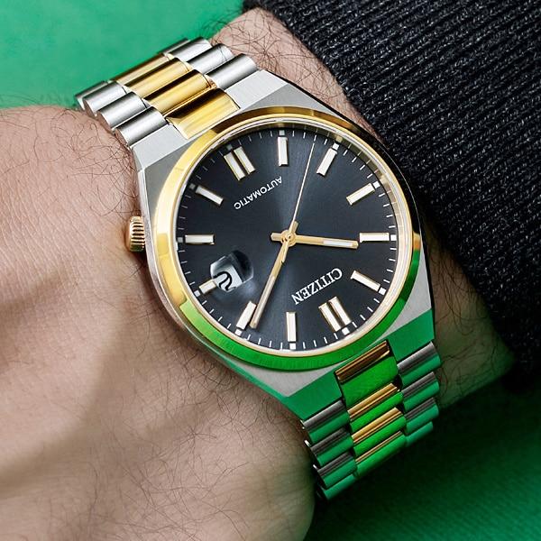 Citizen Унисекс NJ0154-80H ( Часы CITIZEN COLLECTION Механические) Круглые часы серебряные аналоговые