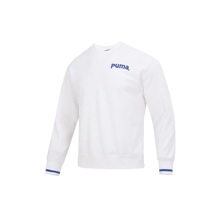 PUMA Sweatshirts Men's White Crew Neck Moderate Regular 620614-02