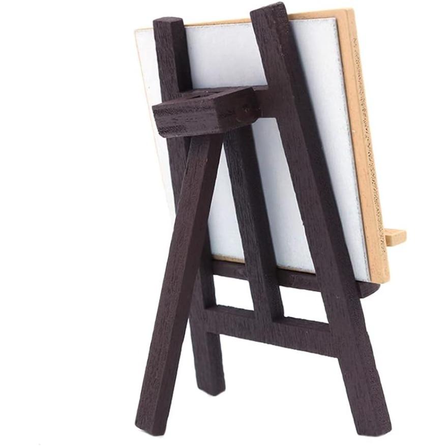 Аксессуары для украшения кукольного домика, миниатюрный деревянный мольберт, мини-доска, миниатюрные художественные принадлежности для кукол 1:12 миниатюрных игровых набора