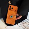 iPhone 17 Pro Max Orange Phone Case: Anti-Fall, Soft, Frosted, Electroplated Finish for Apple 15, 14, 11