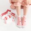5 пар/лот детские мягкие хлопковые носки корейские носки с принтом в виде сердечек и цветов для девочек весенне-летние теплые детские носки средней длины