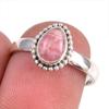 Натуральный родохрозит драгоценный камень 925 цельное серебро ювелирное кольцо S.7 A1s17
