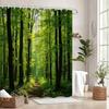 Водонепроницаемая шторка для душа Sunny Forest Path для декора ванной комнаты