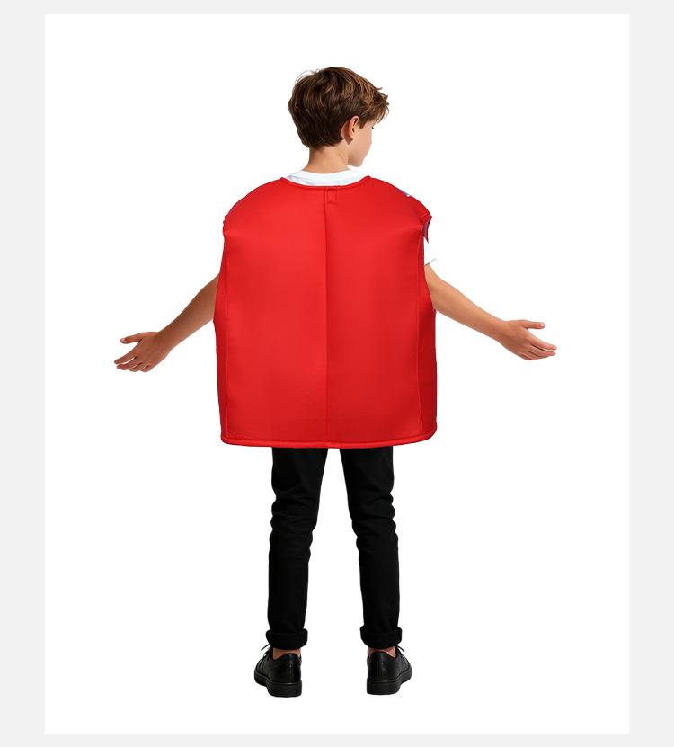 Kids Santa Claus Christmas Costume with Candy Cane Gift Box - Perfect for Parties and Performances