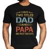 I Have Two Titles Dad And Papa Funny Father's Day Gift Dad T-Shirt For Men