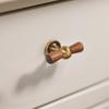 Vintage Walnut Brass Cabinet Handle Antique Style Drawer Pulls for Wardrobe Door