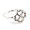 Silver Ring 'Clover' White