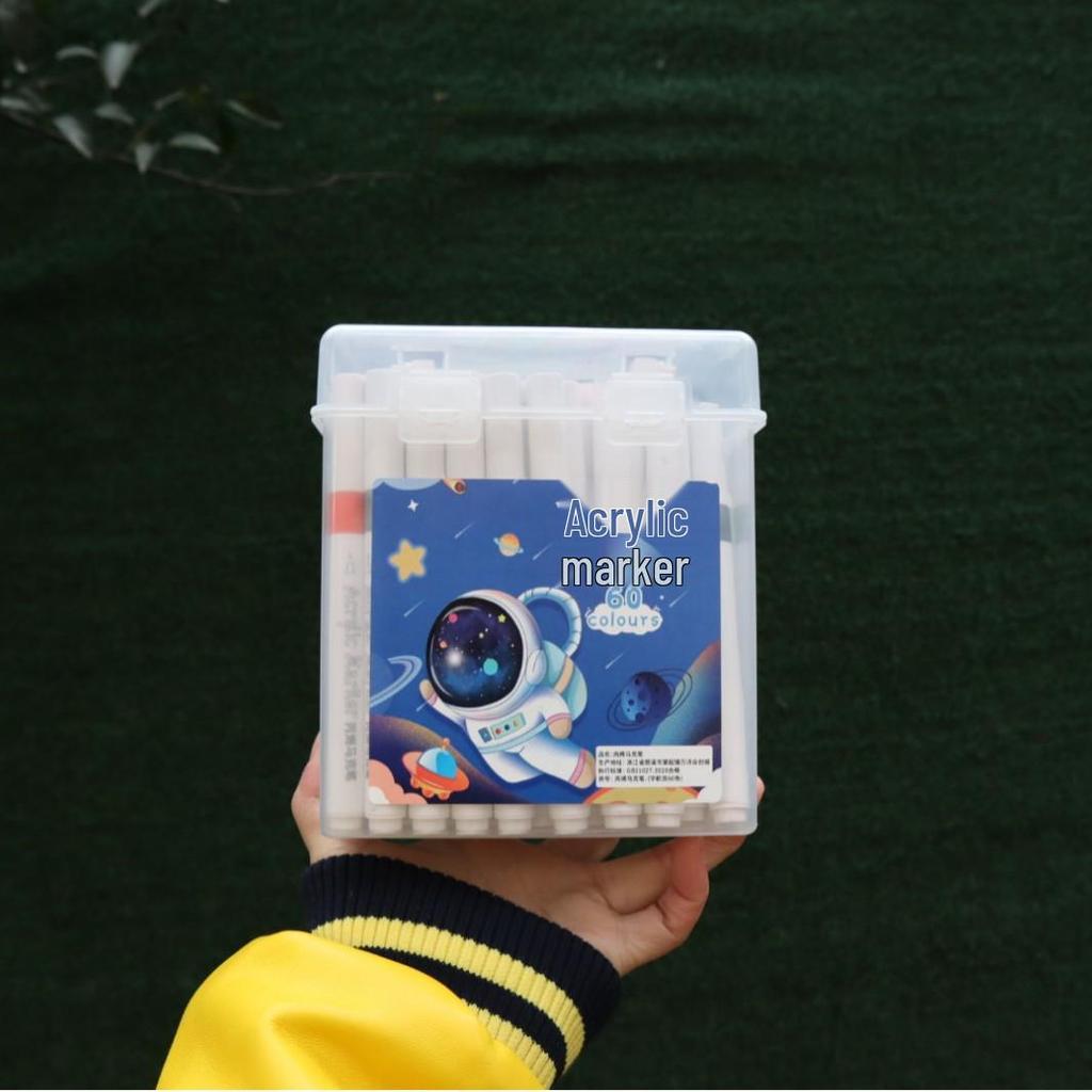 Акриловый маркер - Смываемый, Не растекающийся, Быстросохнущий, Наслаиваемый, Водостойкий маркер для искусства и школы.