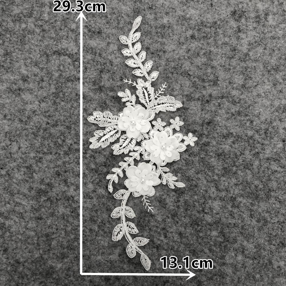 Fashion Style White Lace Fabric Neckline Embroidery Applique Lace Collar DIY Trim Sewing Clothing Accessories Craft Supplies