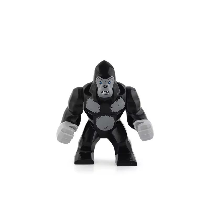 MOC Ферма Зоопарк Животные Строительные блоки Крокодил Акула Дельфин Шимпанзе Корова Леопард Развивающая игра Аксессуары Кирпичики Детские игрушки