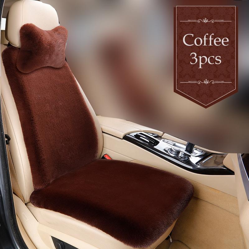 Автомобильные чехлы на сиденья, защитные аксессуары, искусственные плюшевые теплые чехлы для салона автомобиля, автомобильные чехлы на подушки, универсальный размер на 5 сидений
