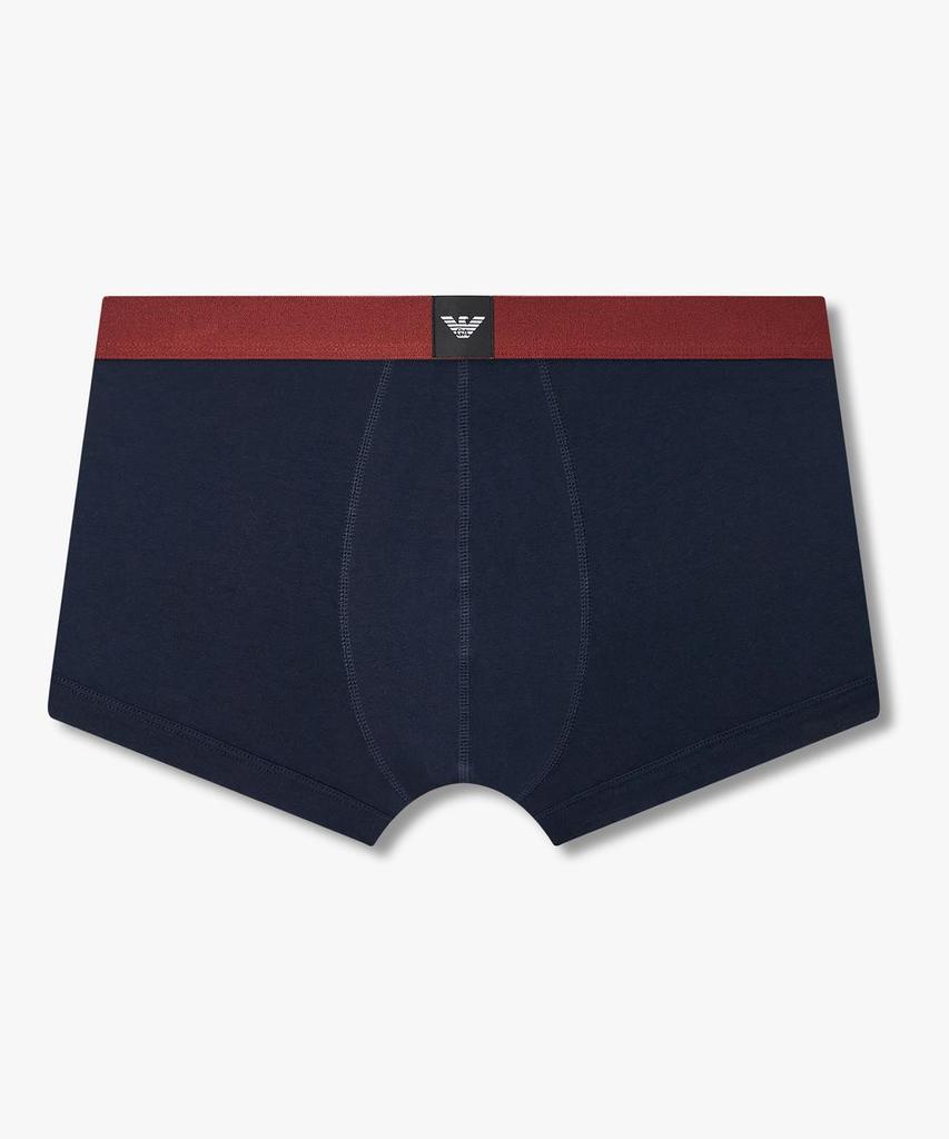 EMPORIO ARMANI UNDERWEAR Мужские Боксеры с Цветочными Блоками и Нашитой Логотипом-Орлом_Ocean 08M6312023