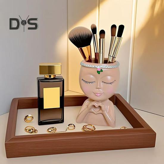 Цветочный горшок в виде лица в стиле Love Girl Head Plant Pot Small Lady Face Planter для суккулентных комнатных и уличных растений, центральный элемент рабочего стола для гостиной