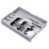 Forthcan Cutlery Case, Expandable Tray, Chopstick Holder, Drawer Divider, Cutlery Storage Drawer Organizer, Gray
