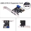 PCI-E To USB 3 0 Express Expansion Card 20 Pin 2 Ports 5Gbps Controller Hub Adapter Board Motherboard Mainboard Spare