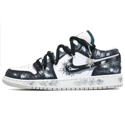 Air Jordan 1 Звездная амортизация Устойчивость к истиранию Покрытие Амортизация Устойчивость к истиранию Низкий профиль FQ7687-300(Команда861-)