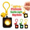 Funny Traffic Light Backpack Charm Simulation Car Keychain Charm  For Adults Kids
