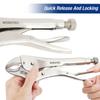 Hardware Clamp Tool Multifunctional Straight Jaw Locking Pliers Curved Hand Tools
